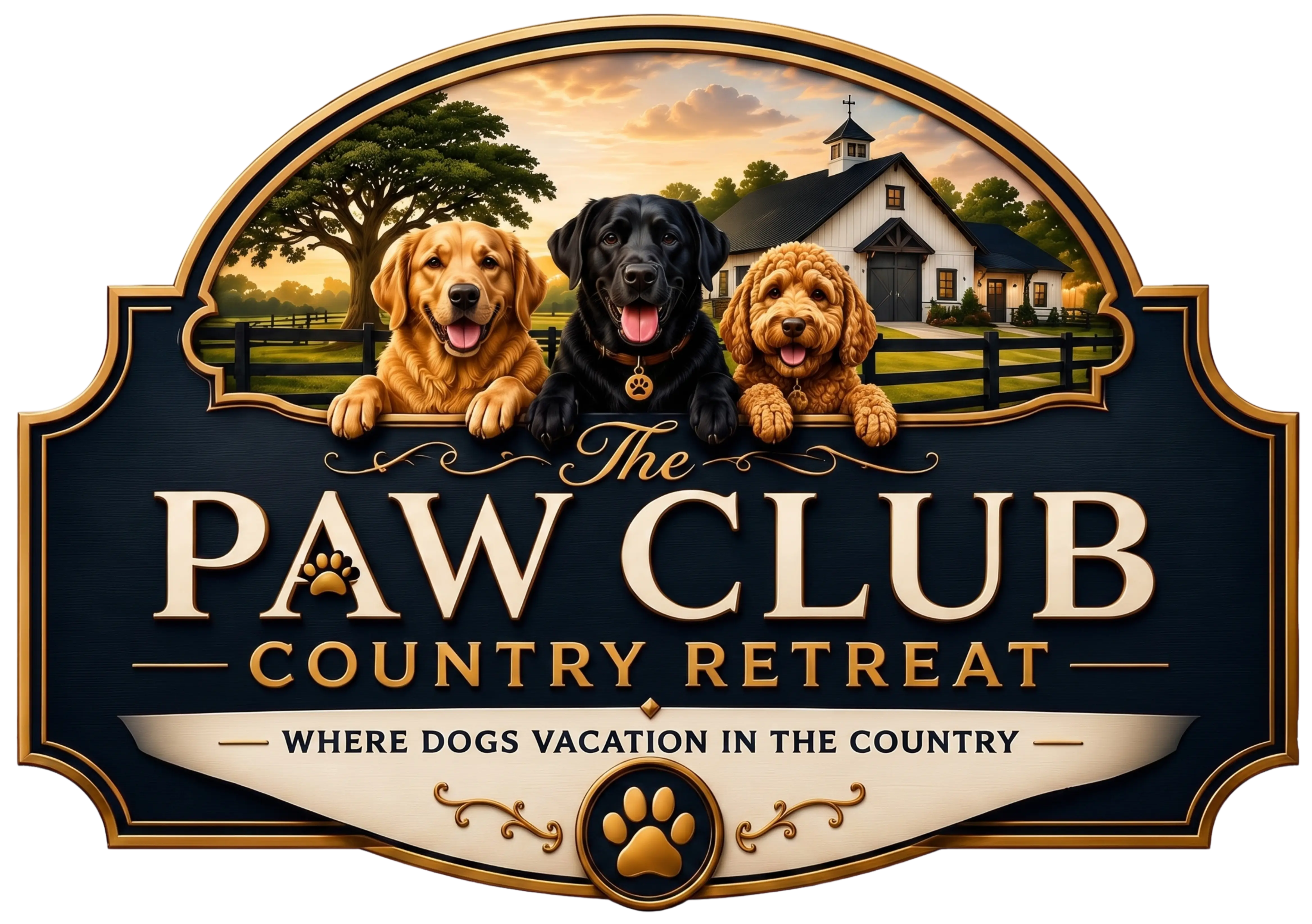 The Paw Club Country Retreat logo